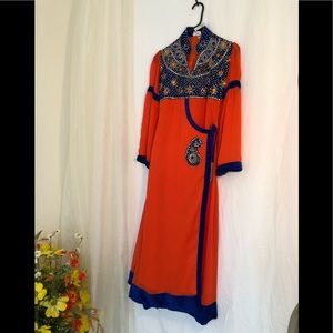 Orange color beautiful 3 piece outfit